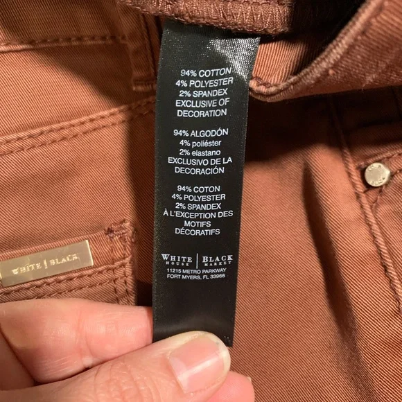 White House Black Market skimmer brown pants. Size 6. - Picture 5 of 9